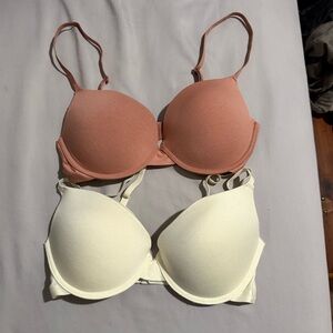 Women's Intimates Set - Cream and Tan Bras